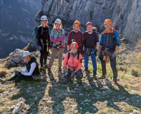 Am Ausstieg des Segasteiges -