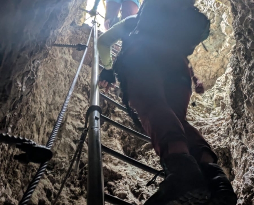 Durch Gallerien des 1. Weltkrieges auf die Cima Rocca