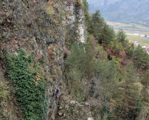 Hängebrücke am Val del Ri Steig