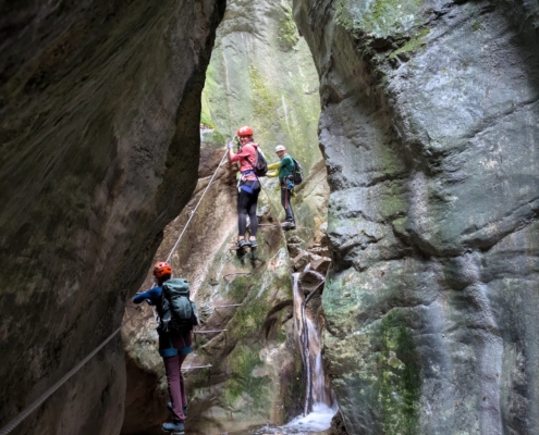 Neuer Ausstieg oberhalb der Via Ferrata Rio Sallagonie