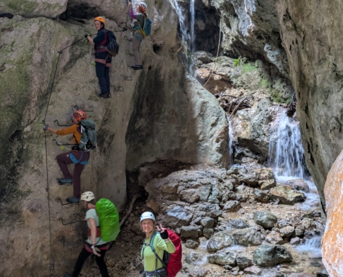 Via Ferrata Burrone - durch die Schlucht zum Wasserfall